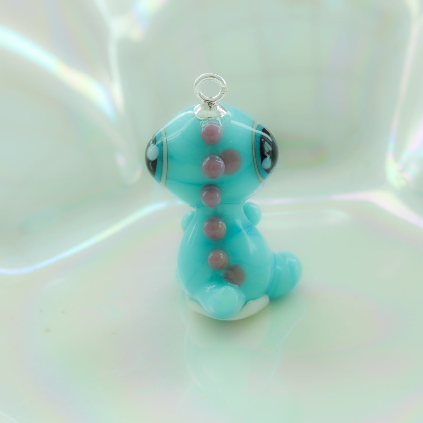 Collar de dinosaurio azul