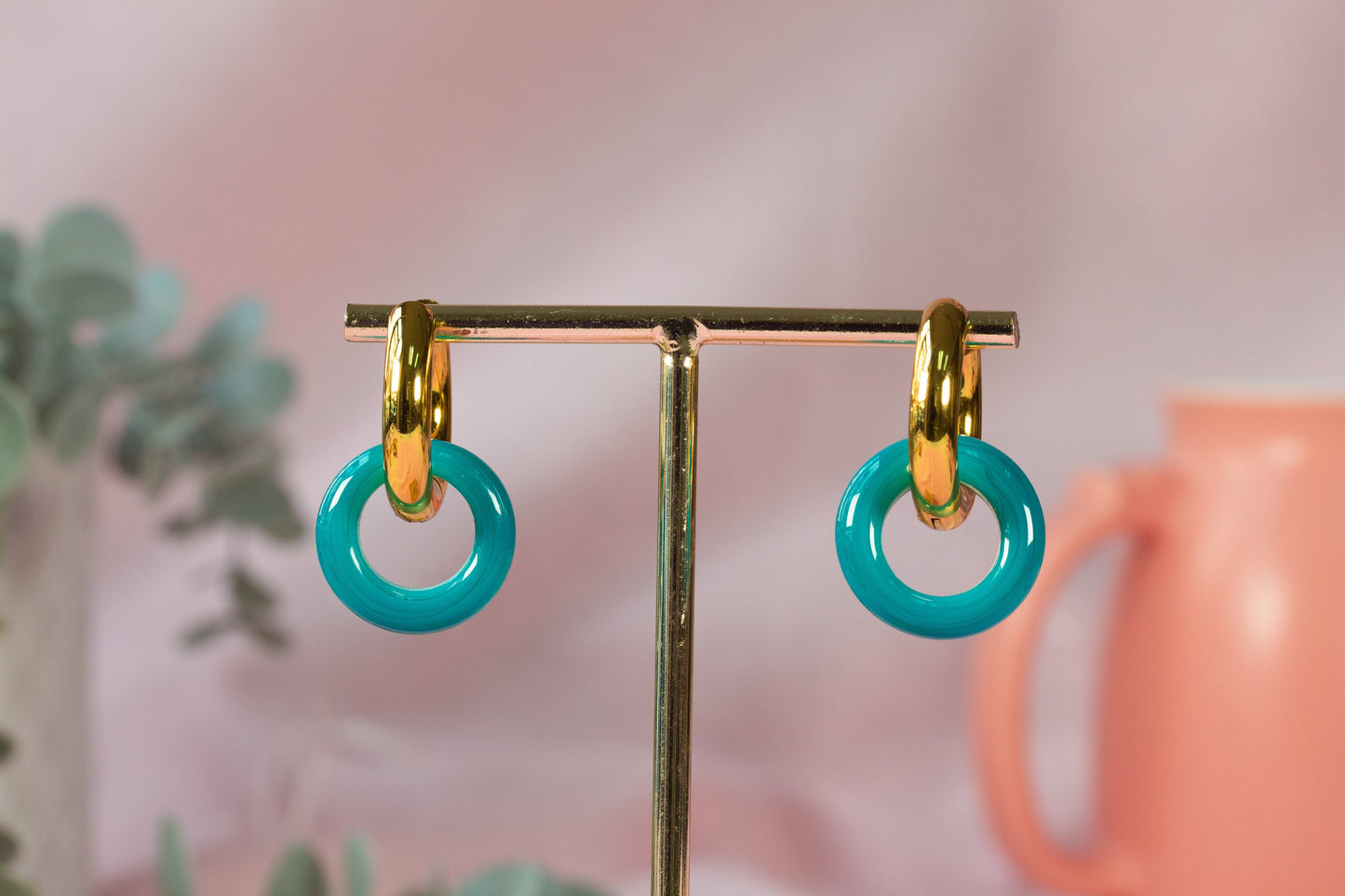 Pendientes aro azul