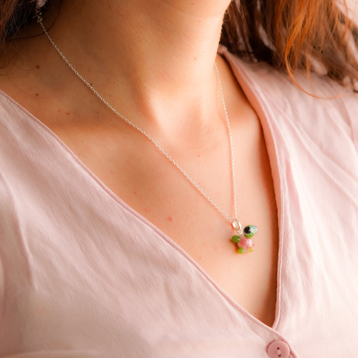 Charm colgante tortuga rosa