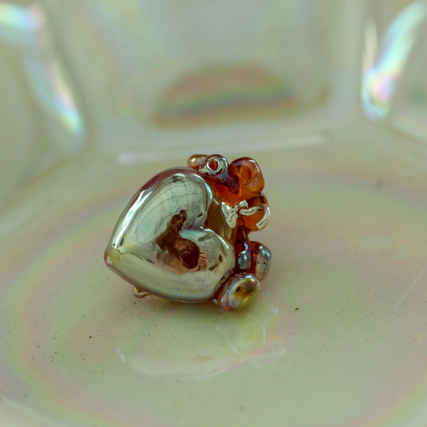 Pendientes corazón anatómico hojalata
