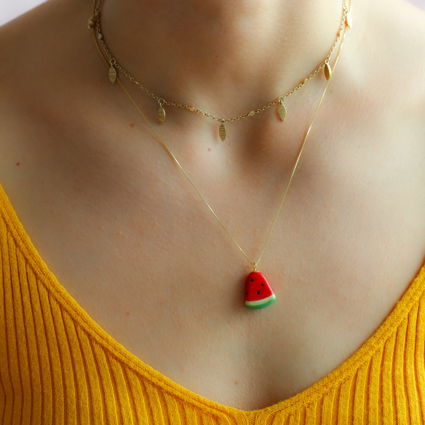 Collar trozo de sandía