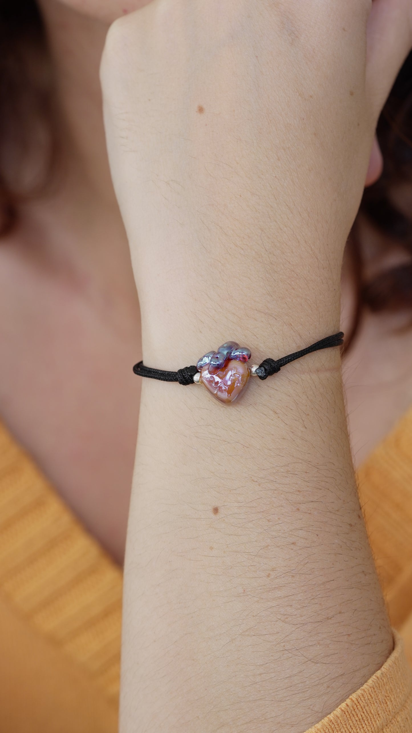 Pulsera corazón anatómico hojalata