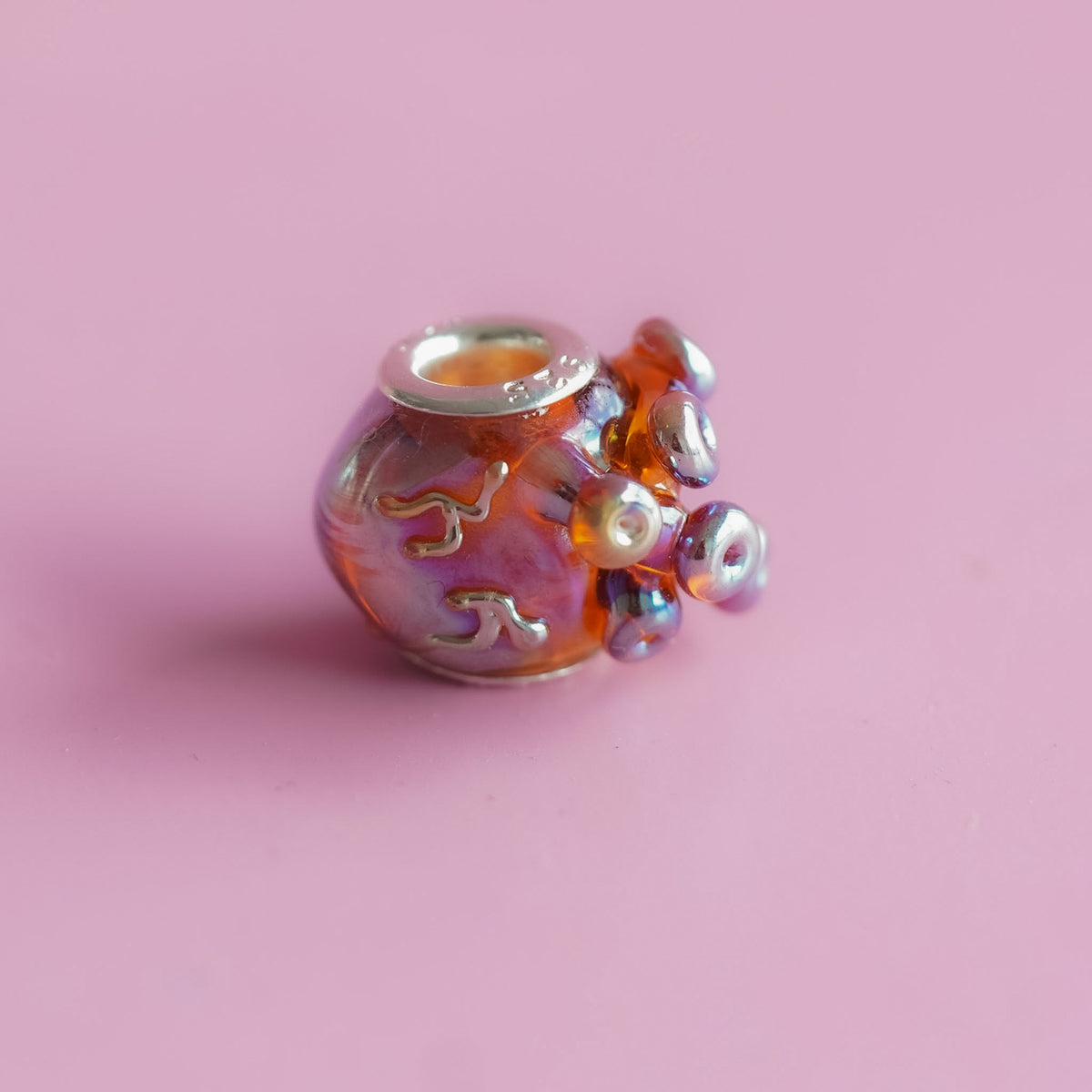Charm pulsera corazón hojalata