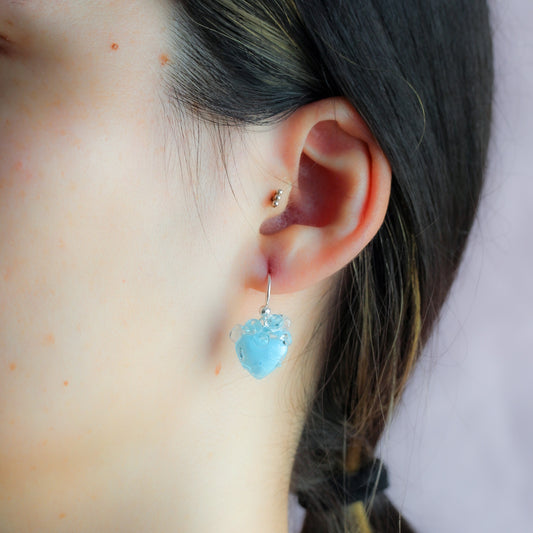 Pendientes corazón anatómico frozen