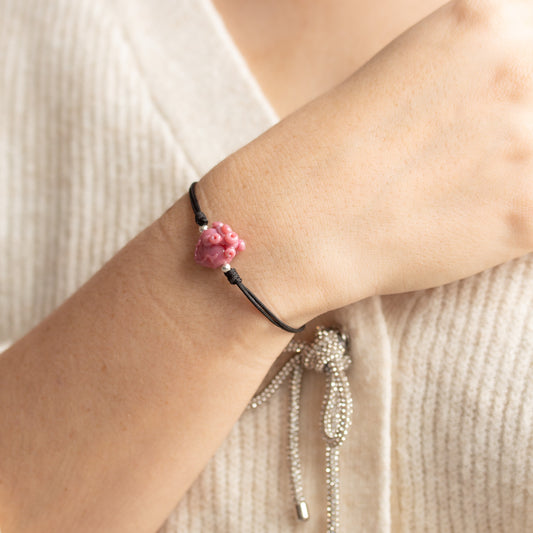 Pulsera corazón anatómico rosa