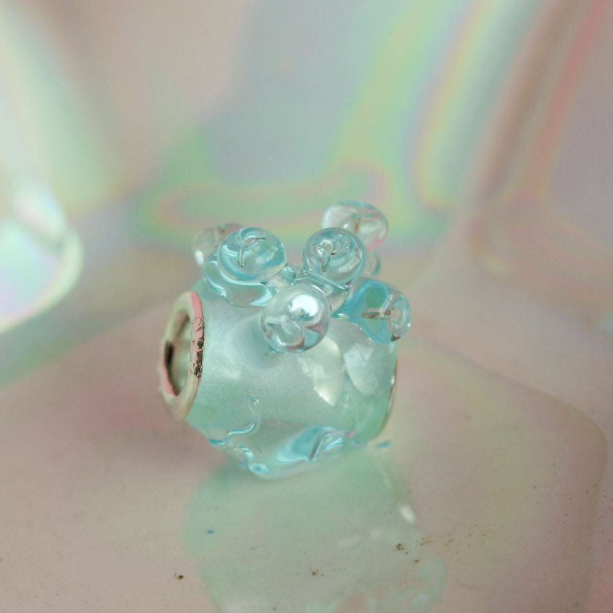 Charm pulsera corazón anatómico hielo