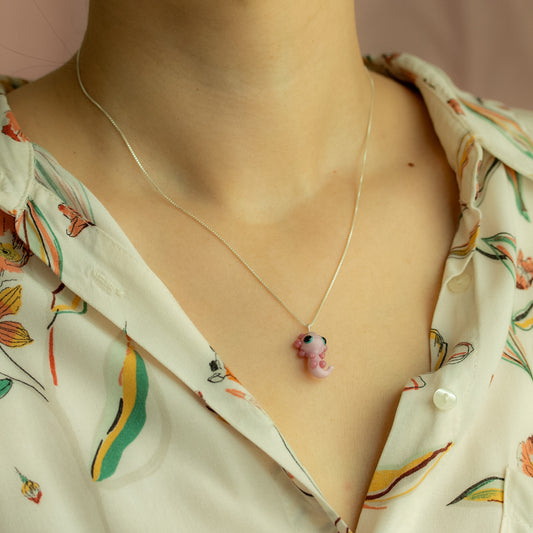 Collar ajolote rosa