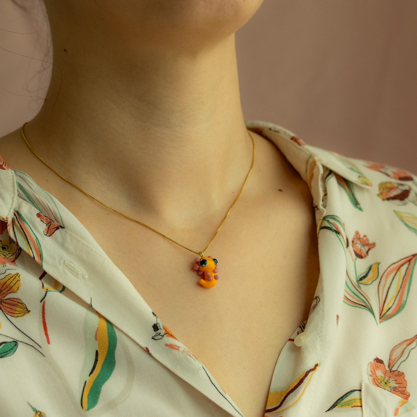 Collar ajolote amarillo