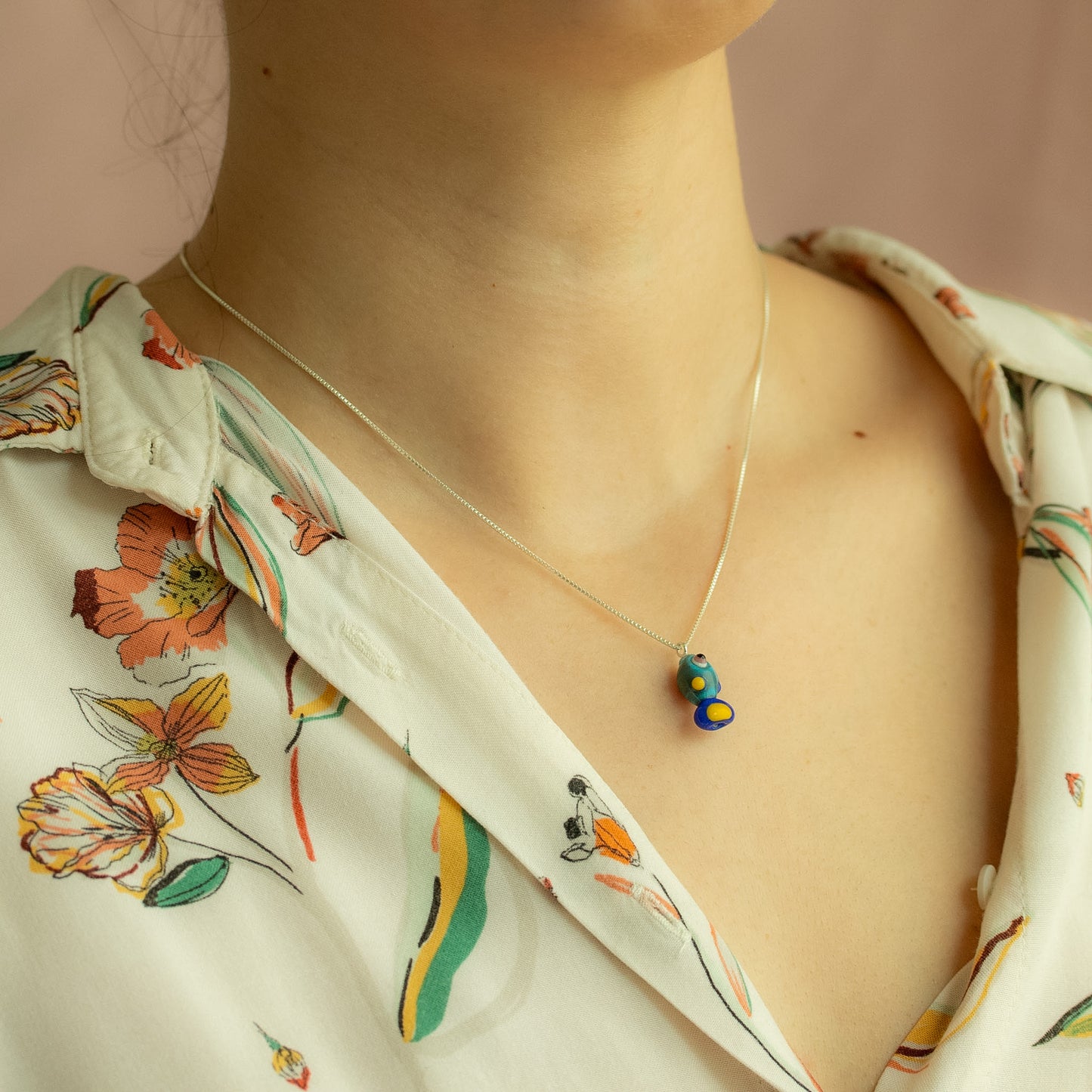 Collar pez azul