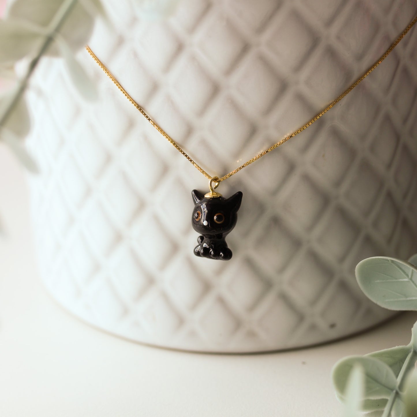 Colgante de gato negro halloween