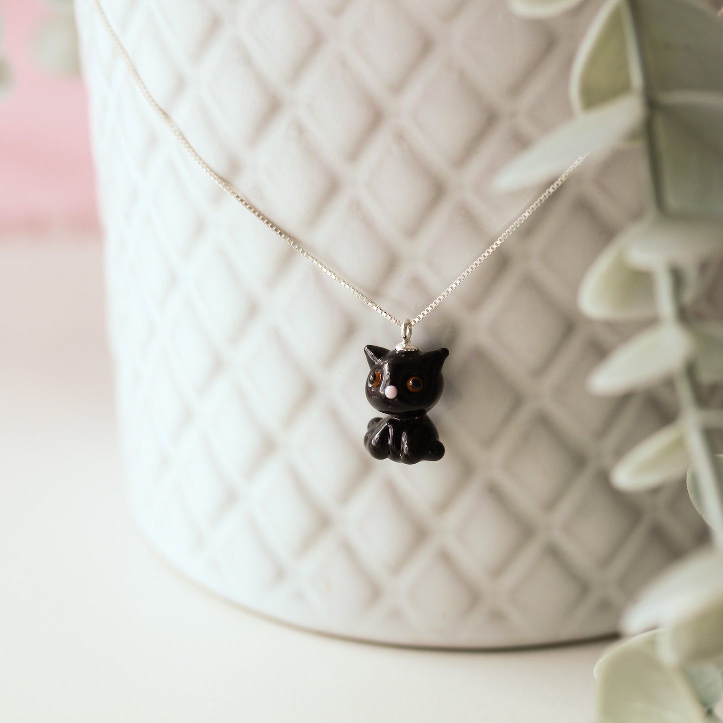 Colgante de gato negro halloween