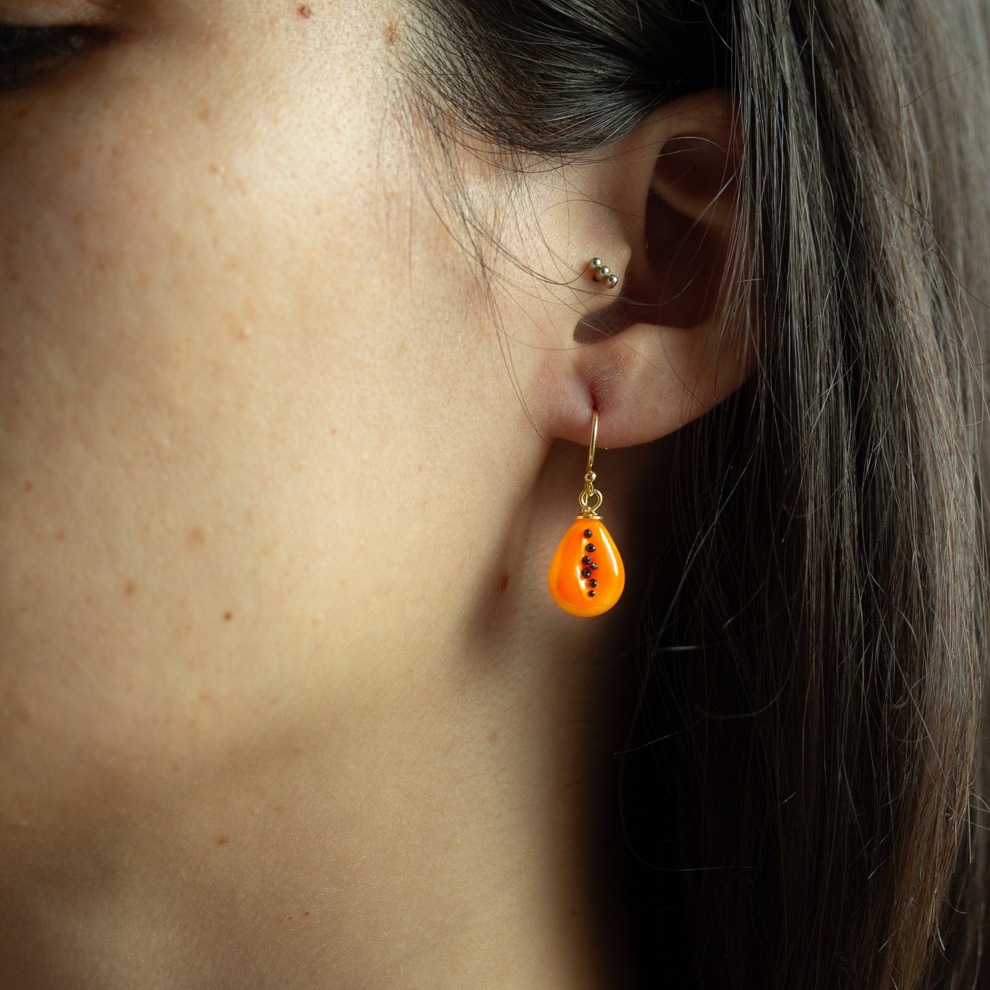 Pendientes papaya