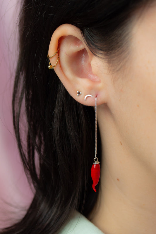 Chilli Pepper Chain Earrings