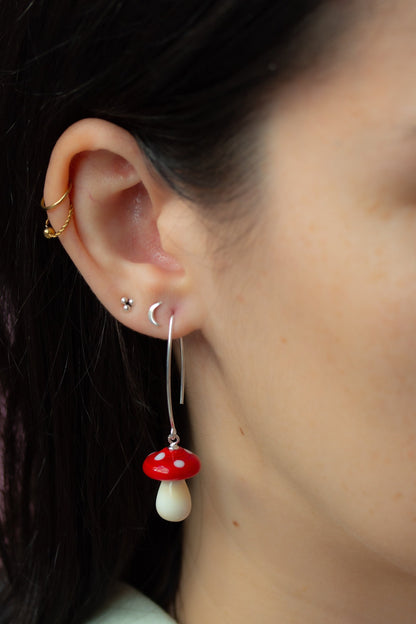 Pendientes largos seta
