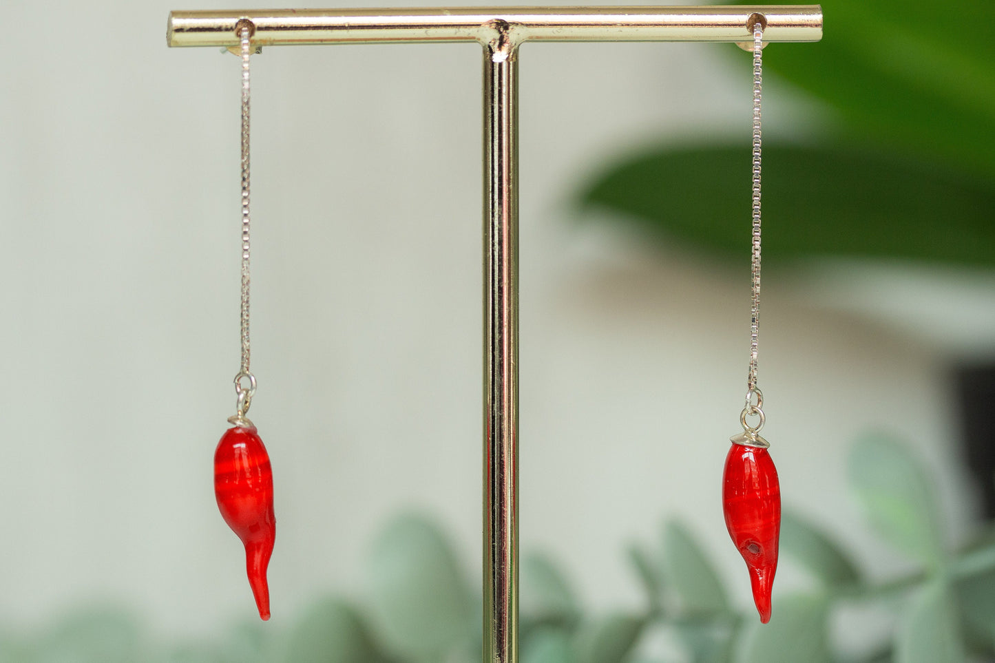 Chilli Pepper Chain Earrings