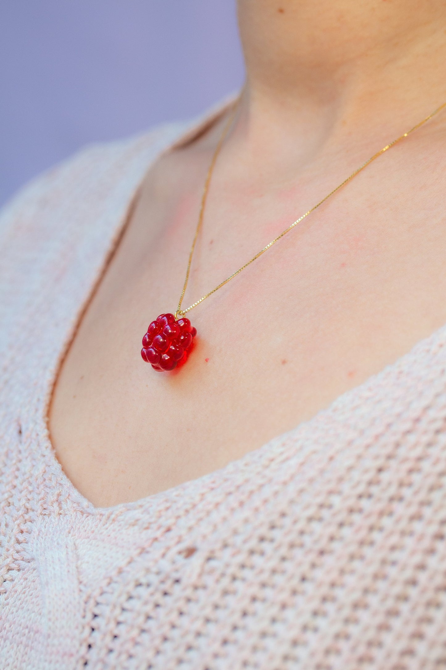 Collar Frambuesa Roja