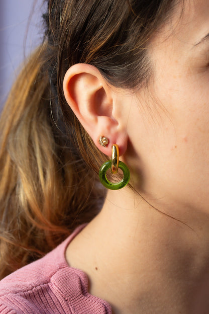 Pendientes Aro verde